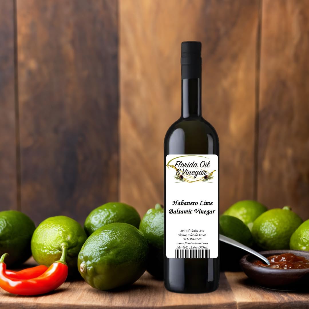 Habanero Lime Balsamic Vinegar – Spicy & Zesty, Ideal for Tacos & Grilled Meats