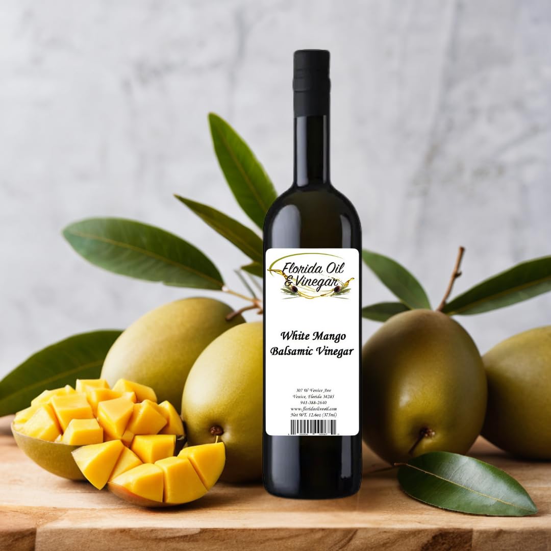 White Mango Balsamic Vinegar – Sweet & Exotic Twist for Dressings, Glazes, and Marinades