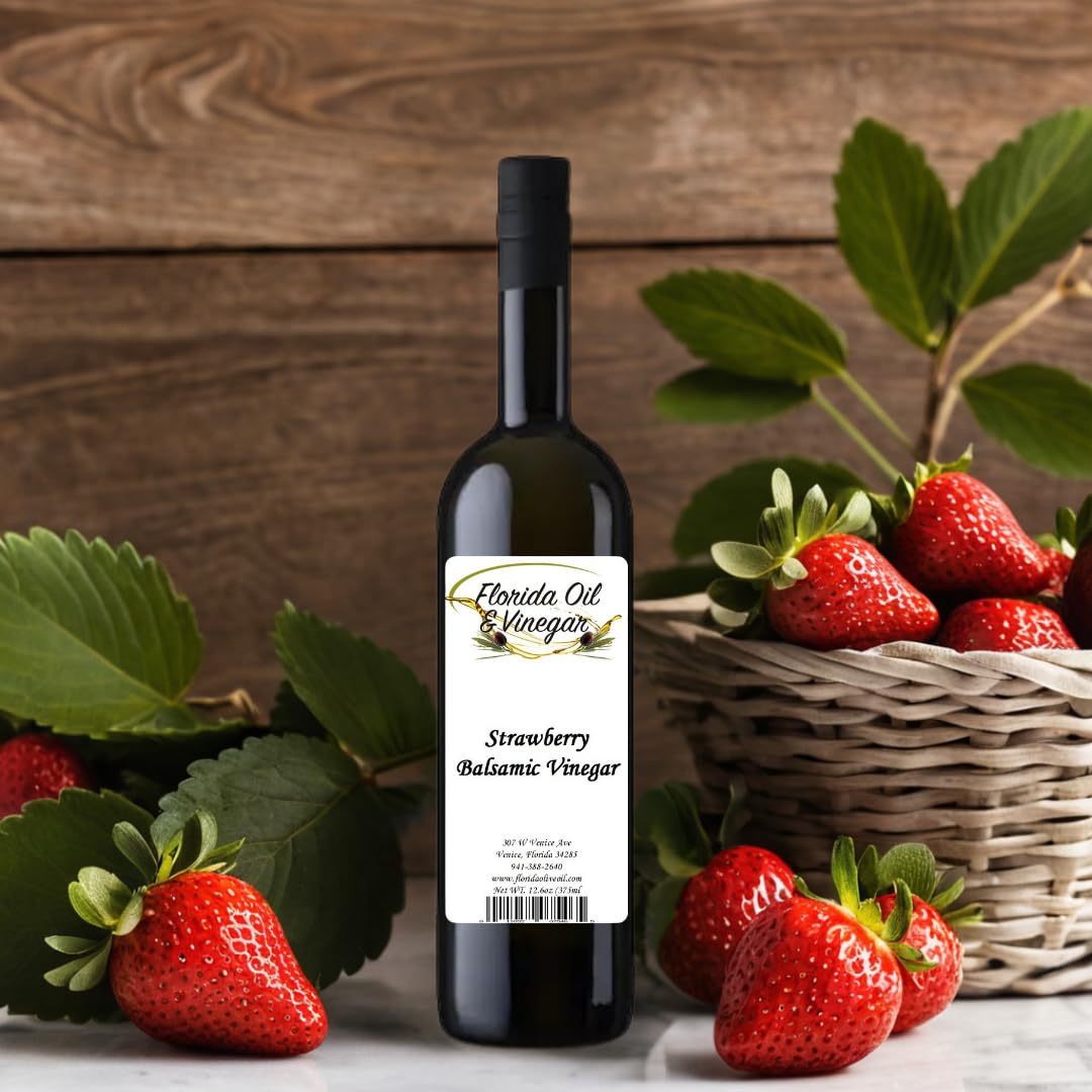 Strawberry Balsamic Vinegar – Sweet & Fruity, Ideal for Desserts & Vinaigrettes