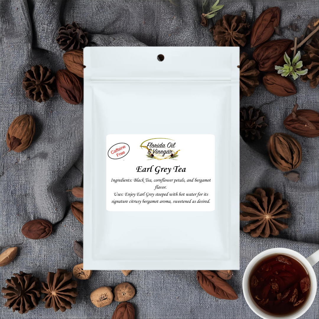 Forid Tea Earl Grey – Refined Black Tea with Bergamot – Florida Olive Oil