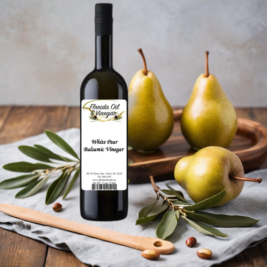 White Pear Balsamic Vinegar – Subtle Sweetness of Pear for Dressings, Sauces & Glazes