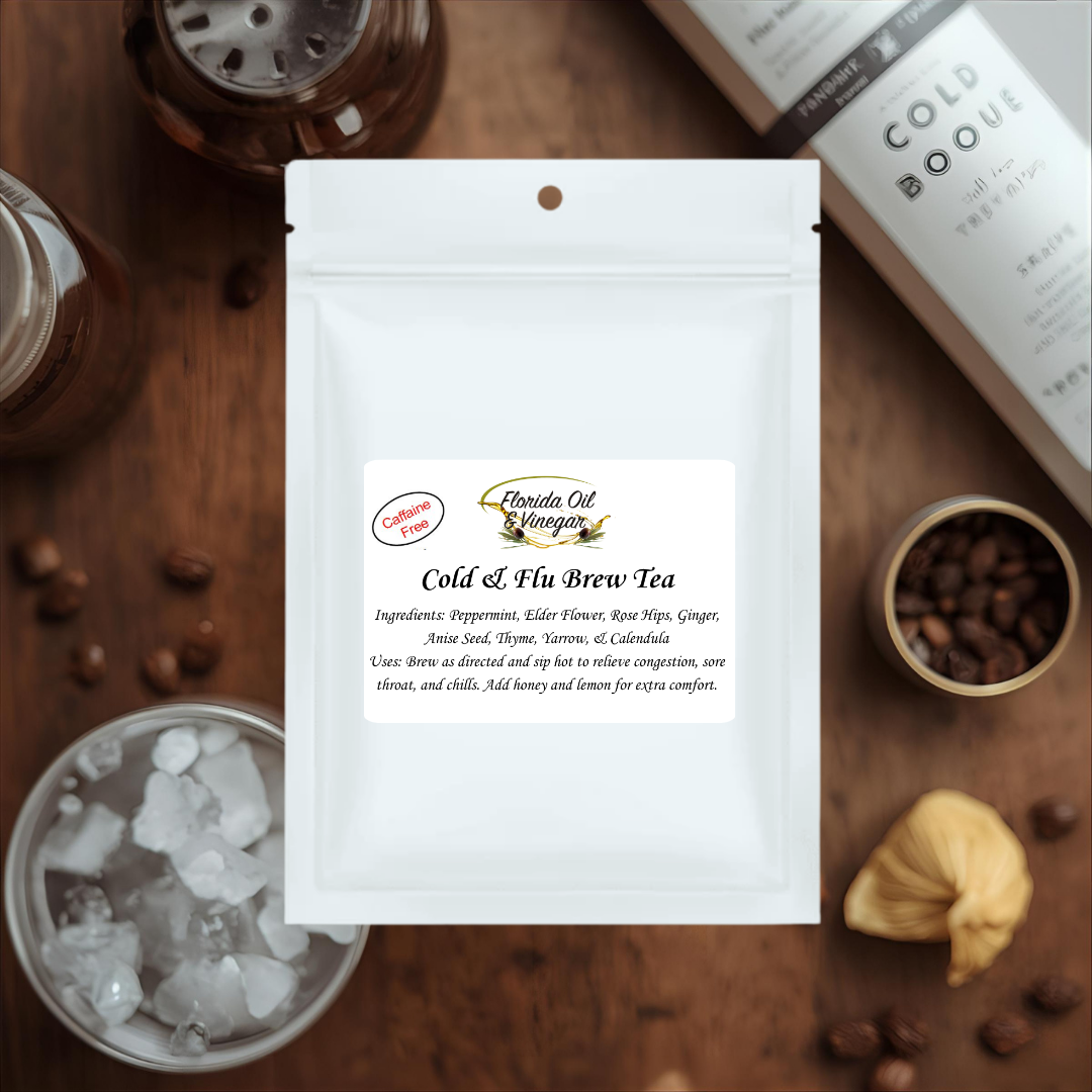 Cold & Flu Brew Tea – Soothing Herbal Relief – Florida Olive Oil