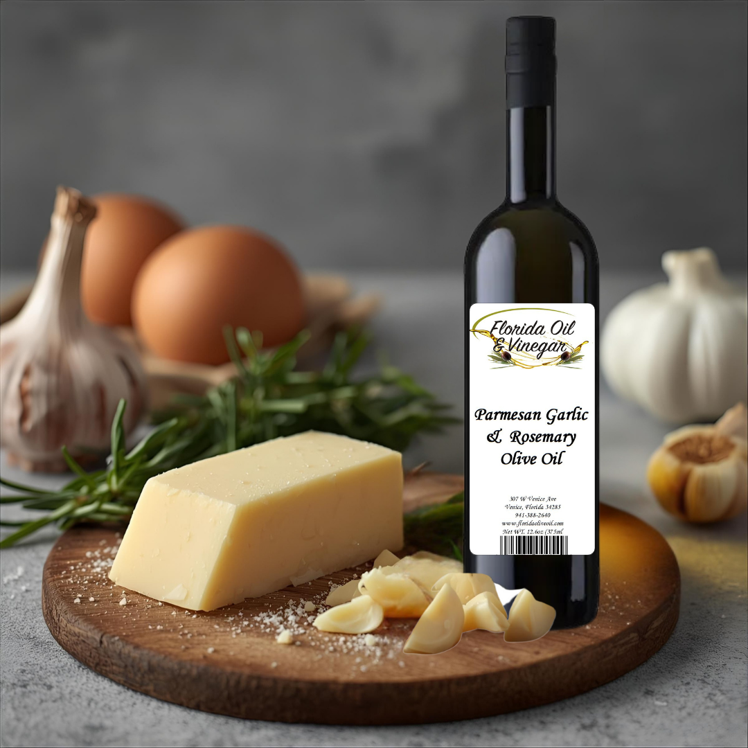 Parmesan Garlic Rosemary Olive Oil – Savory Olive Oil with Parmesan, Garlic, and Rosemary