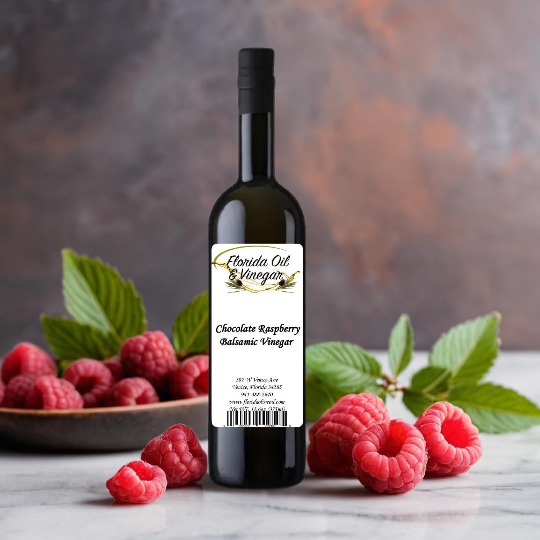 Chocolate Raspberry Balsamic Vinegar – Luscious Berry & Chocolate Blend, Great for Treats & Salads