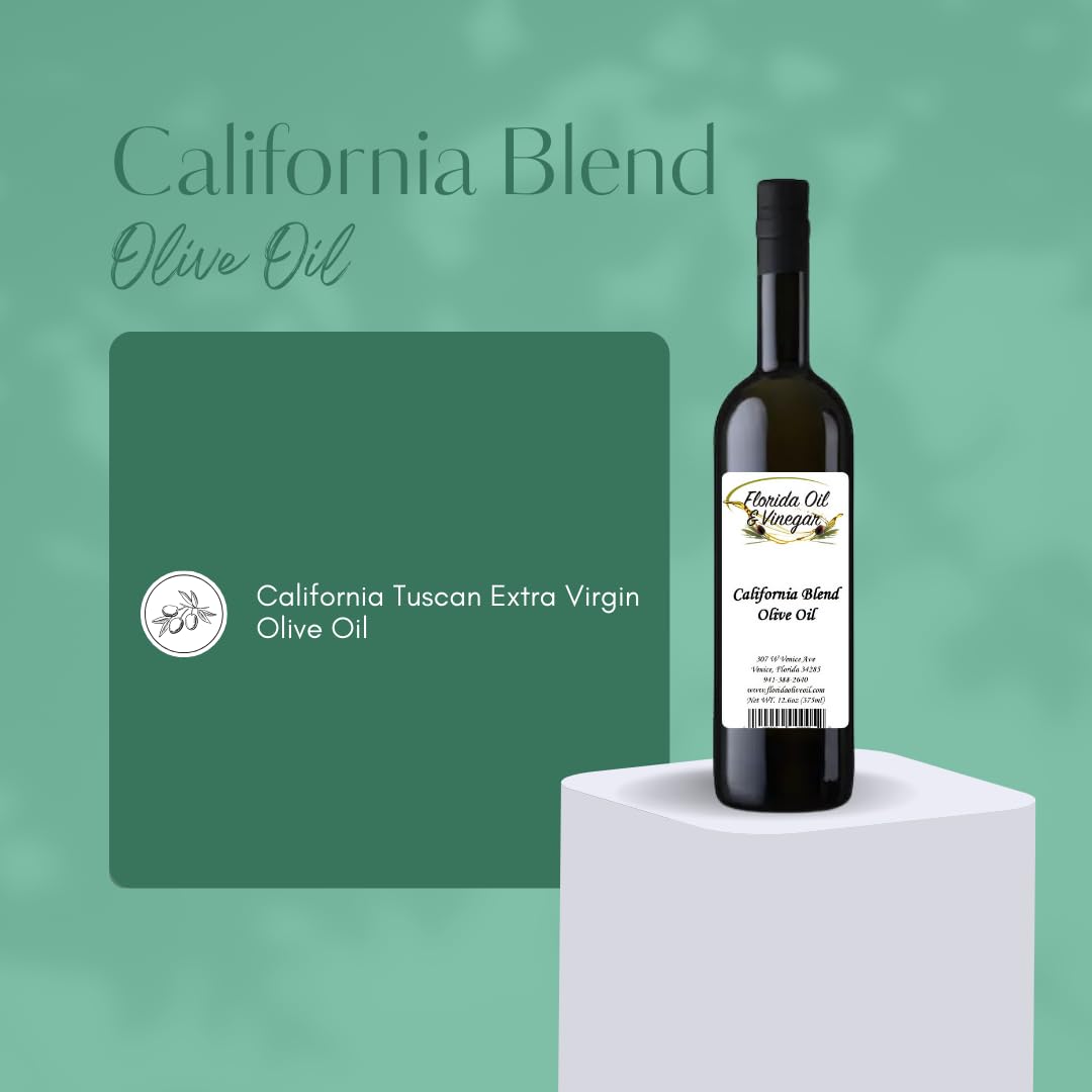 California Blend Olive Oil - Superior Extra Virgin Olive Oil Blend, Smooth and Balanced Flavor for Versatile Use
