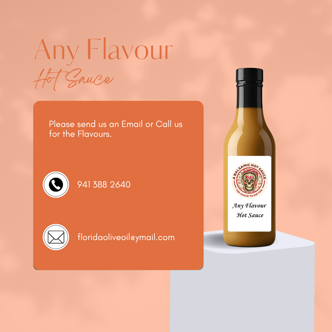 Florida Oil & Vinegar Gourmet Hot Sauce Trio – Three 50 ml Bottles