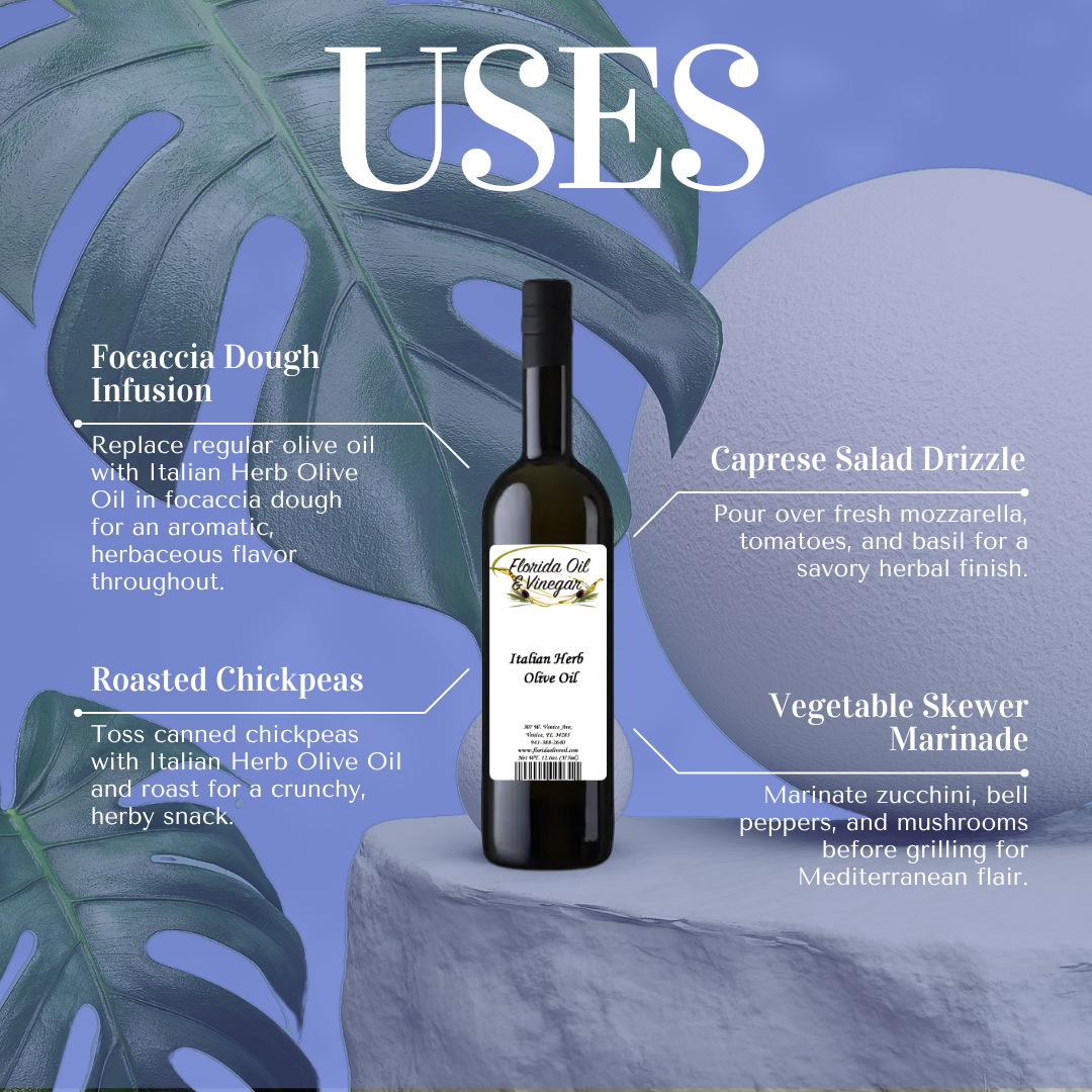 Italian Herb Olive Oil – Herb-Infused Olive Oil for Italian-Inspired Dishes and Salads