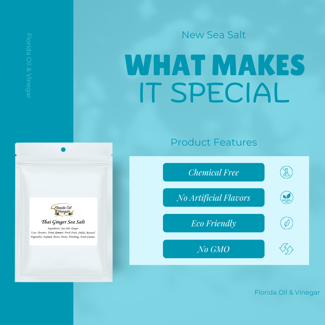 Thai Ginger Sea Salt – Zesty & Exotic Gourmet Salt