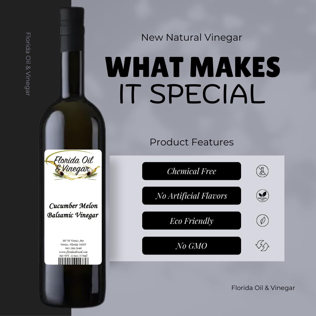 Cucumber Melon Balsamic Vinegar – Refreshing, Light Flavor for Summer Salads & Cocktails