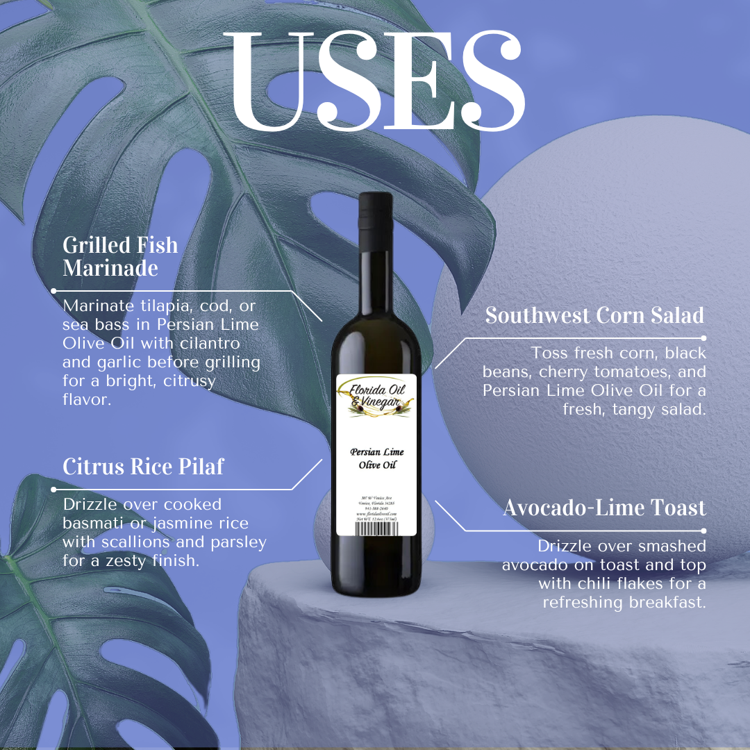 Persian Lime Olive Oil – Bright Lime-Infused Olive Oil for Cooking and Marinades
