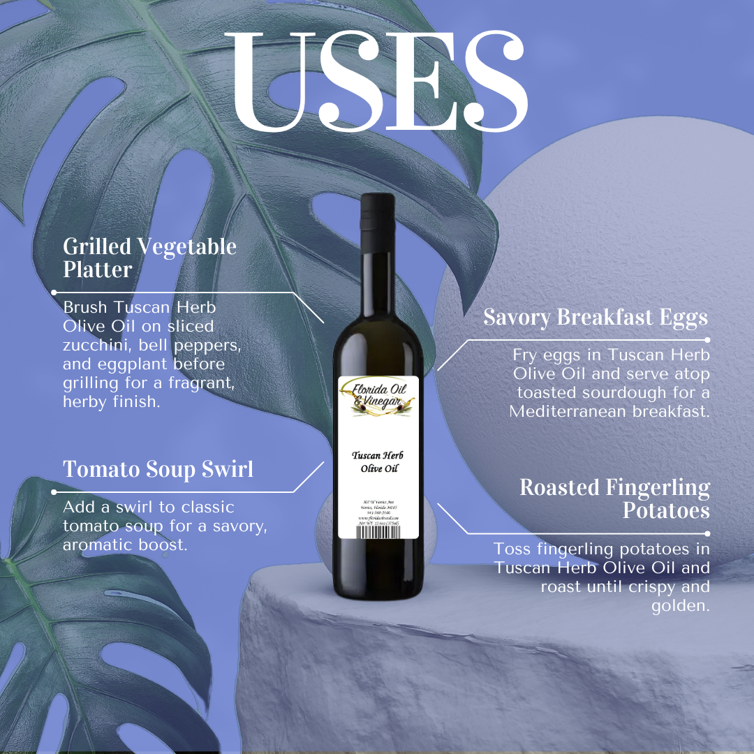Tuscan Herb Olive Oil – Classic Italian Herb-Infused Olive Oil for Dressings and Sauces