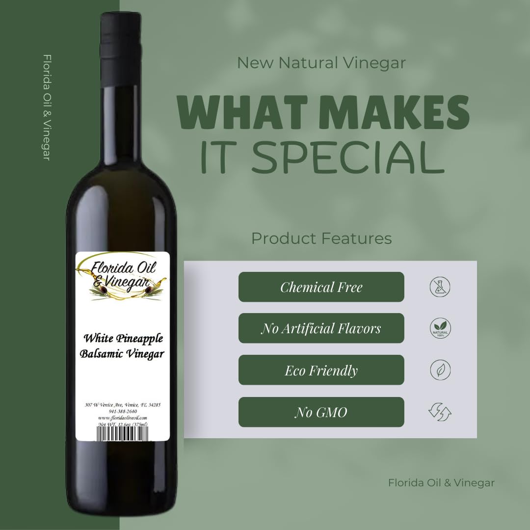 White Pineapple Balsamic Vinegar – Tropical Sweetness for Dressings, Marinades & Salsas