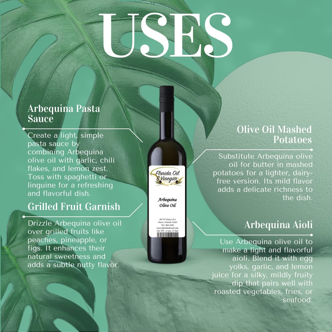 Arbequina Olive Oil - Premium Extra Virgin Olive Oil, Rich and Fruity Flavor, Ideal for Dipping and Cooking