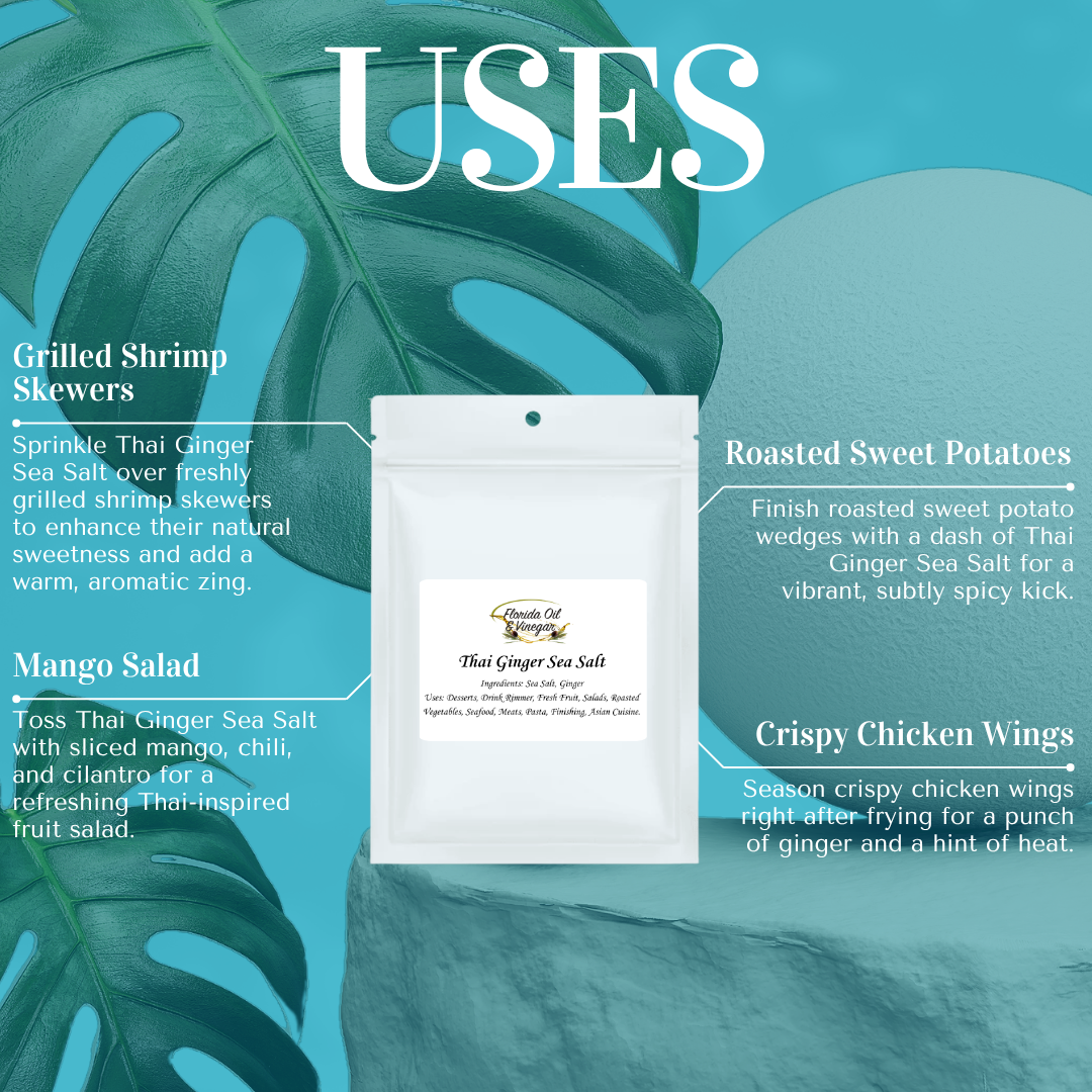 Thai Ginger Sea Salt – Zesty & Exotic Gourmet Salt