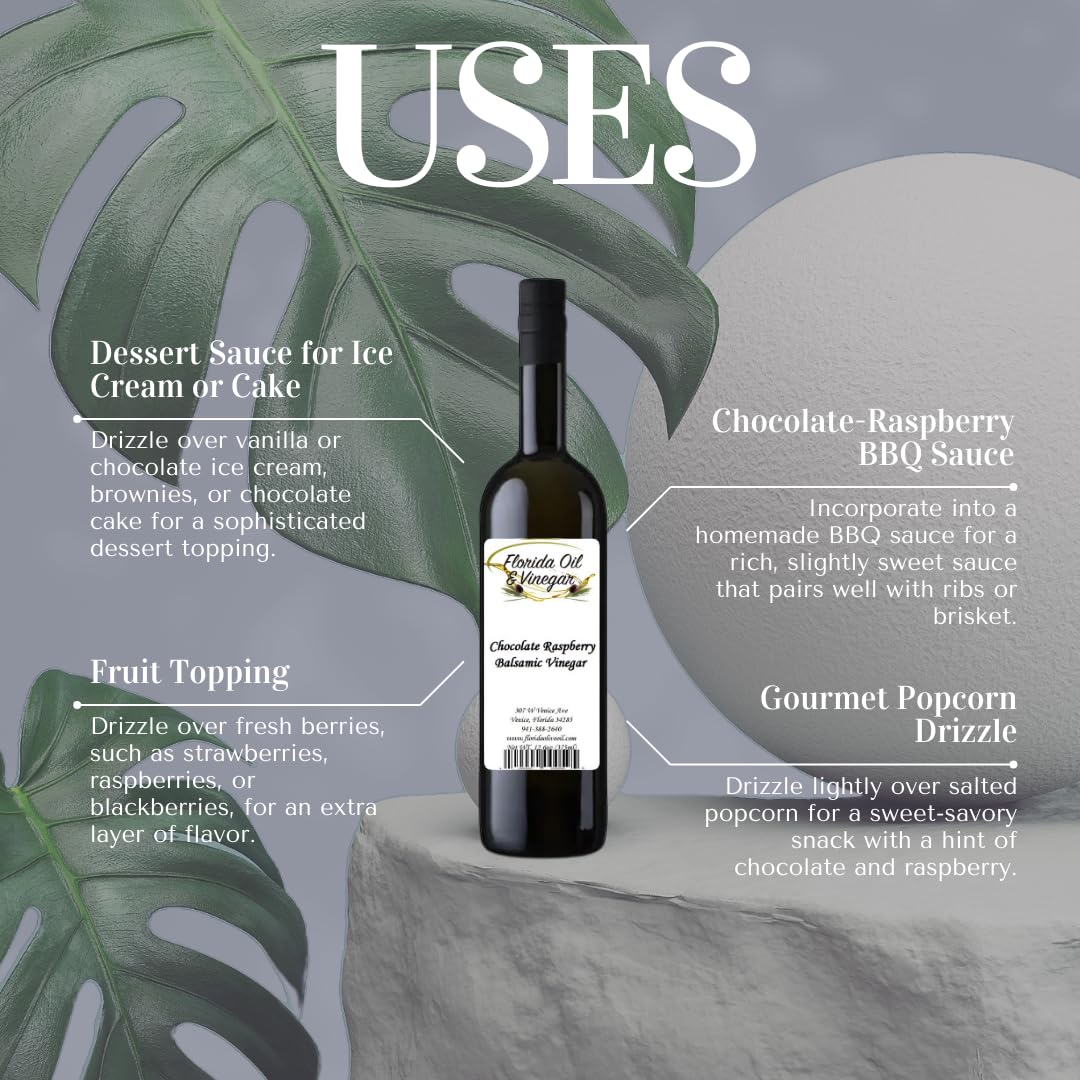 Chocolate Raspberry Balsamic Vinegar – Luscious Berry & Chocolate Blend, Great for Treats & Salads