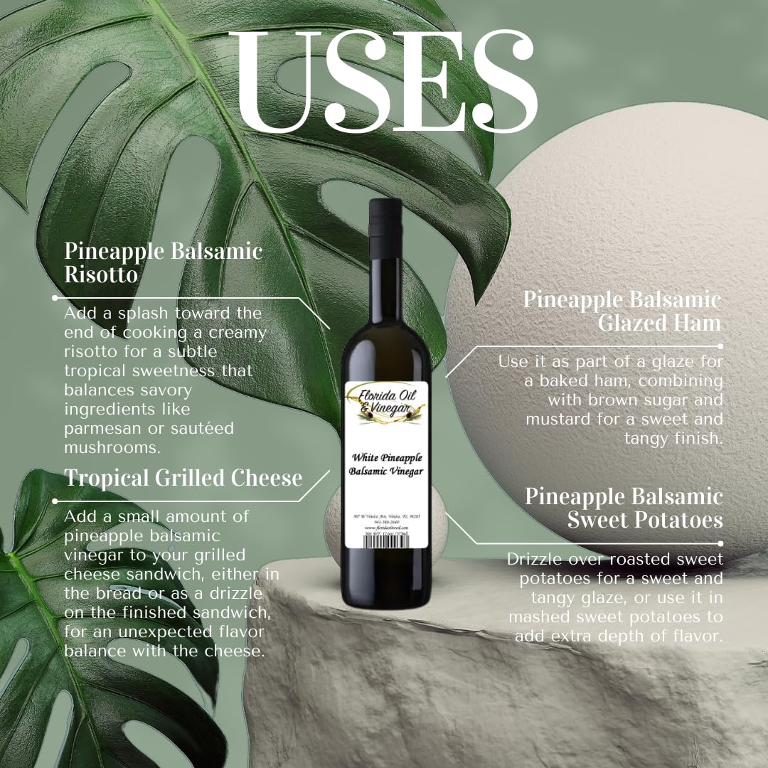 White Pineapple Balsamic Vinegar – Tropical Sweetness for Dressings, Marinades & Salsas
