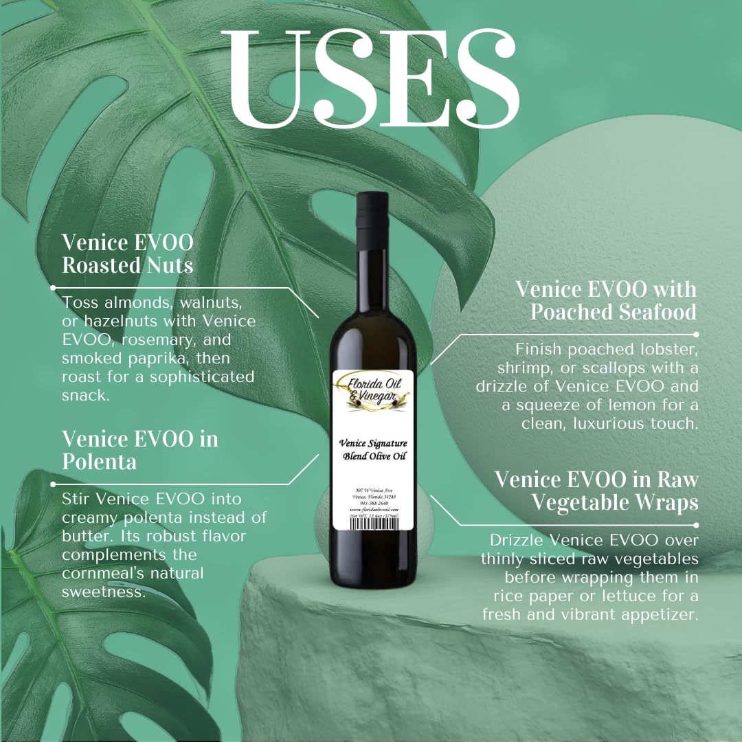 Venice Signature Blend Olive Oil (Extra Virgin) - Luxurious Blend of High-Quality Olive Oils, Perfect for Drizzling and Dipping